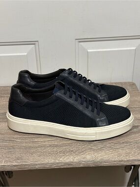 Martin Dingman Shoes Mens Size 12M Navy Lace Up Casual Slip On Sneakers 740455M